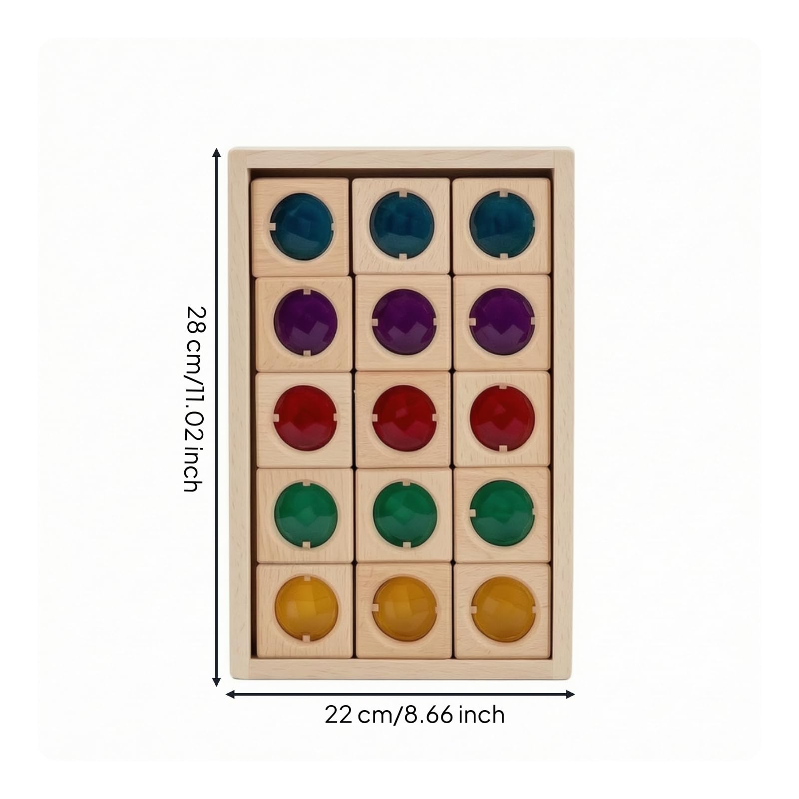 Bloques Sensoriales Translúcidos Didáctico Bloques Piedras Preciosas Educativo Juguete para, Translucent 15PCS