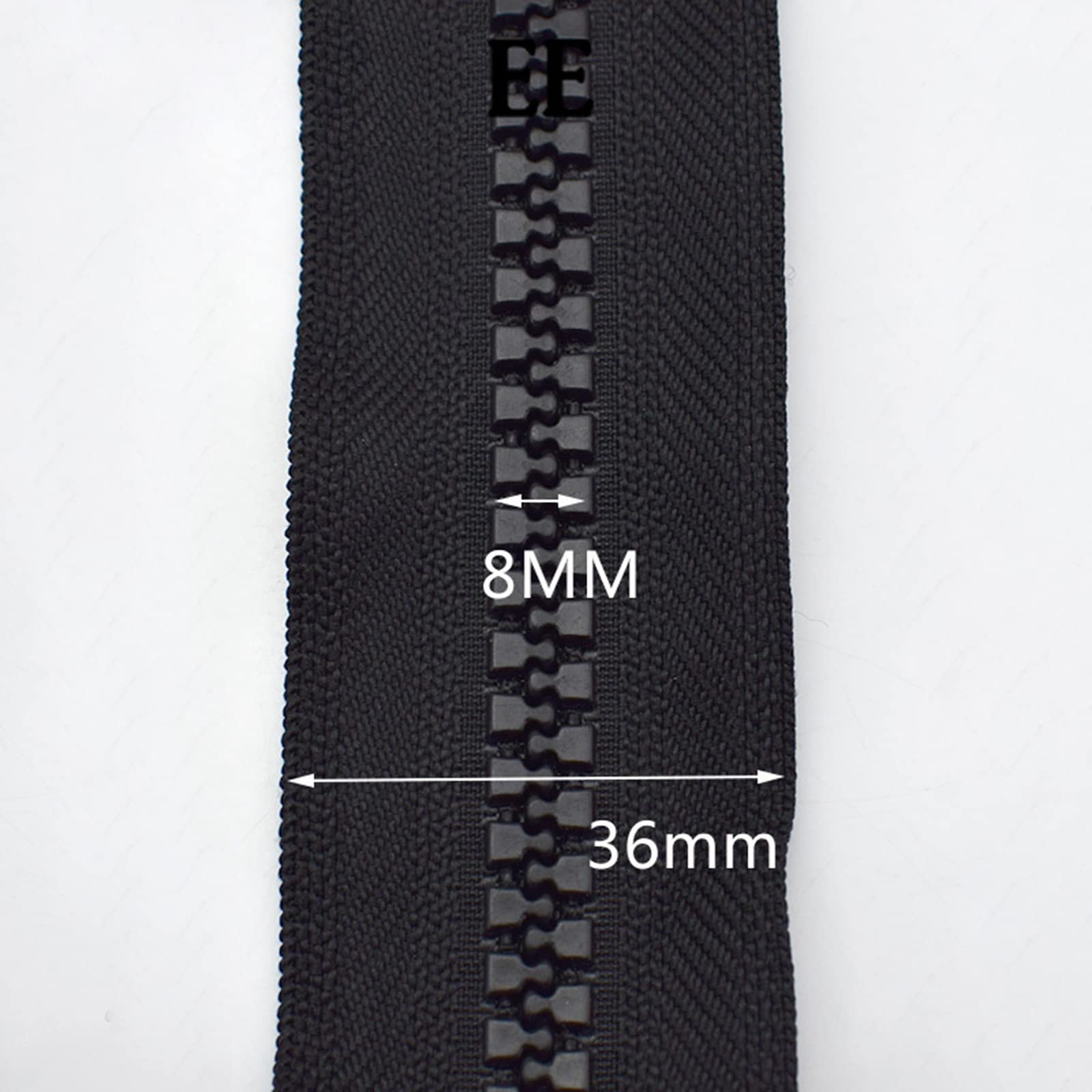 Cerniera Ecologica In Resina 8# Doppio Cursore – 60-200cm, Colore Grigio, Per Giacche E Borse, Accessorio Cucito Fai Da Te