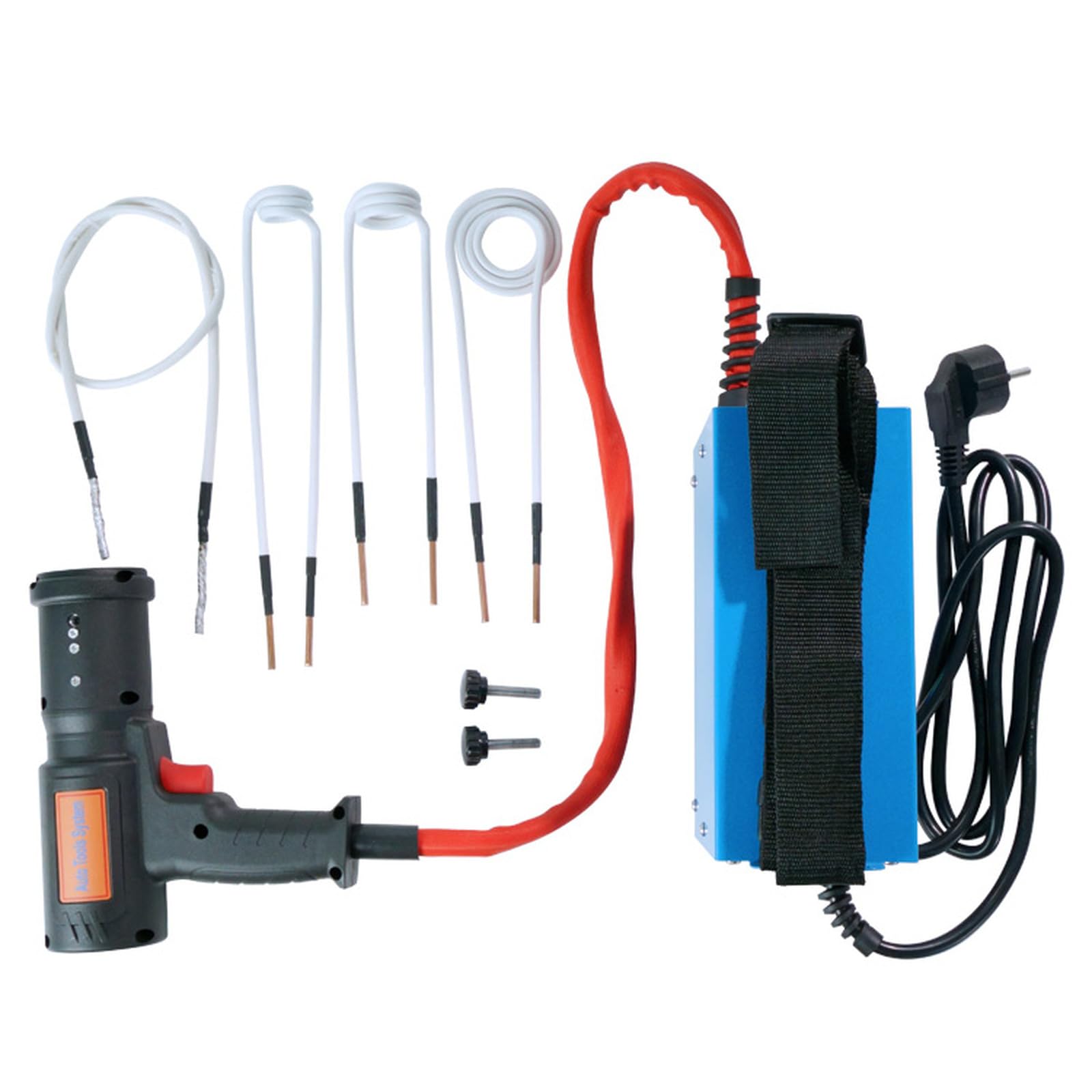 Strumento portatile per riscaldamento a induzione elettromagnetica, senza fiamma, per rimozione di bulloni, dadi, cuscinetti, con custodia, per auto, fai da te e lavori in metallo
