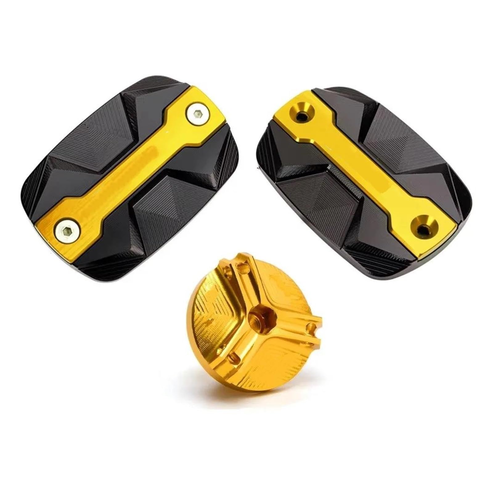 Tapón Llenado Aceite del Motor Tapa del Depósito del Cilindro Maestro del Líquido De Frenos para Motocicleta T-MAX TMAX 560 530 500 TMax530 SX DX Tech MAX TMAX560(Yellow,3 pcs)