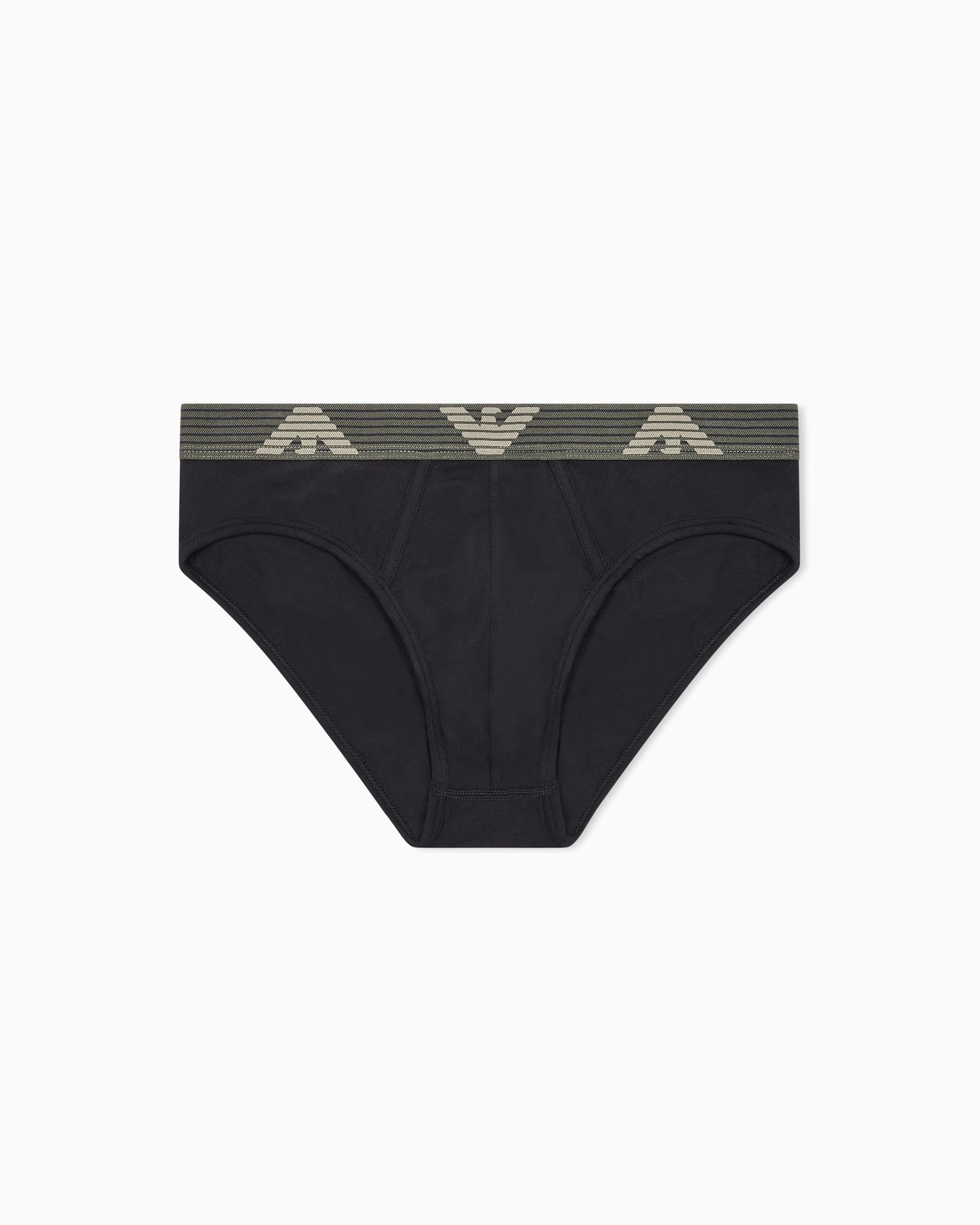 Emporio Armani Herren Schwarz Brief Boxershorts, Black,