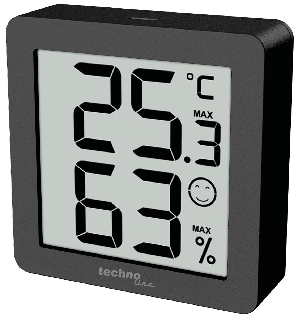 WS9425 zestaw 3 sztuk, czarny, termometr, higrometr, bardzo mały, uchwyt magnetyczny, 3 x WS9425 w opakowaniu