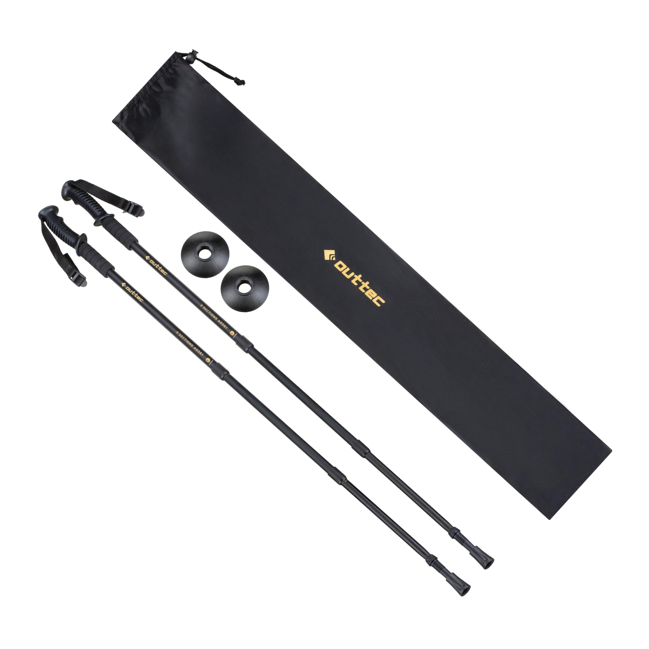 Bastoni da Trekking, Bastoni per Nordic Walking - 65-135 cm - Bastoni da Trekking Ultra-leggeri per Donne e Uomini - Per Escursionismo, Trekking - Anti-shock, Telescopici