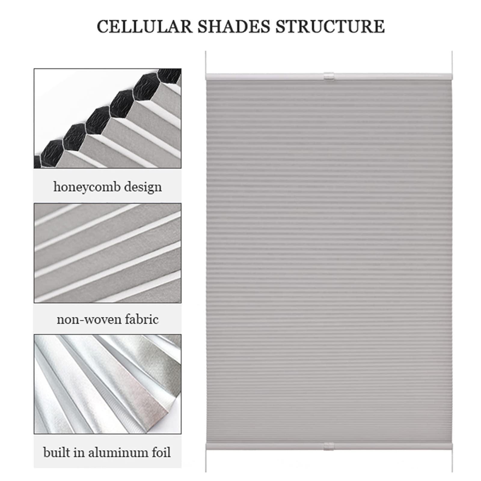 Amazon｜プリーツカーテン、ハニカムシェード35/40/60/75/80/90 cm