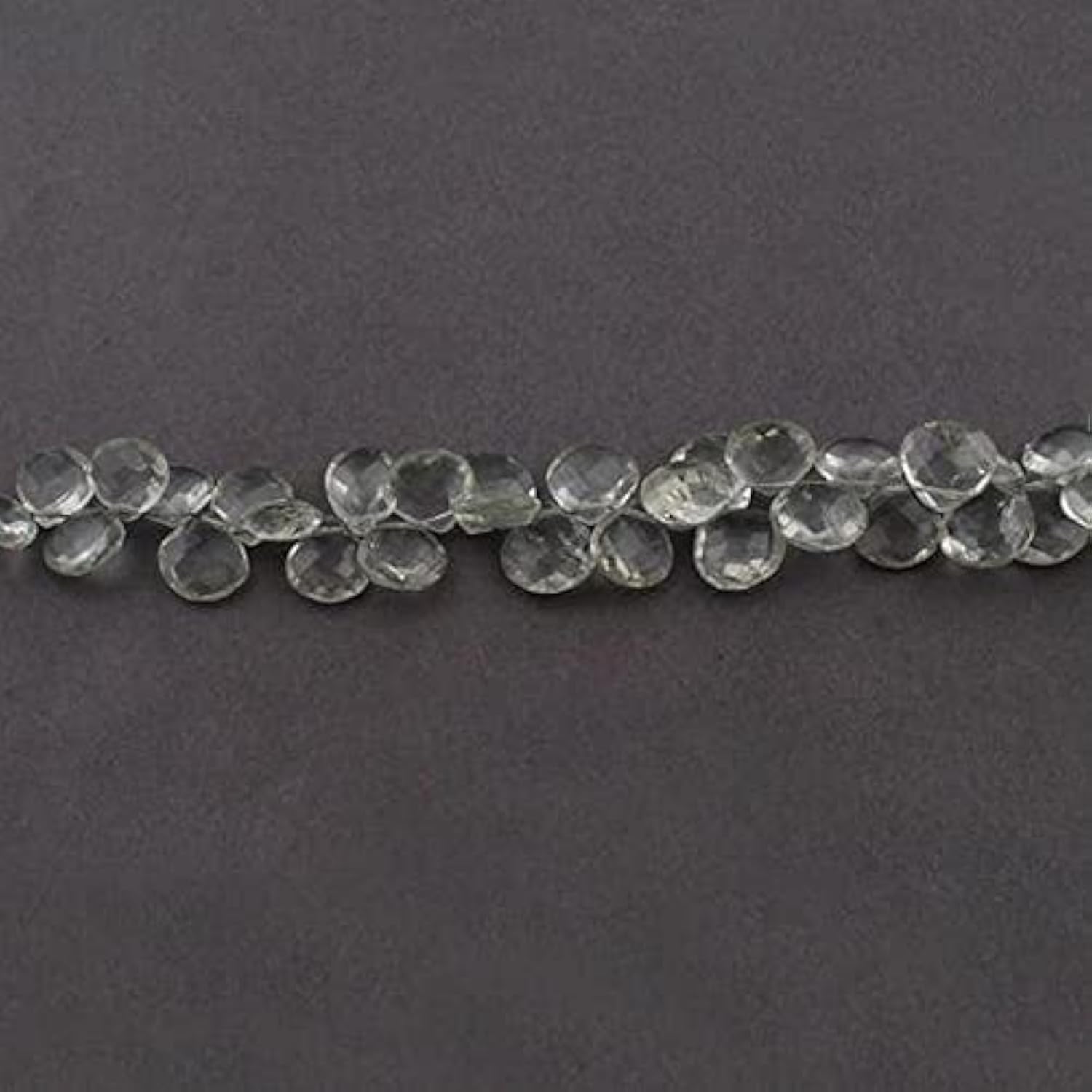 Améthyste verte en cœur 10-12mm pour créer vos colliers de mariage