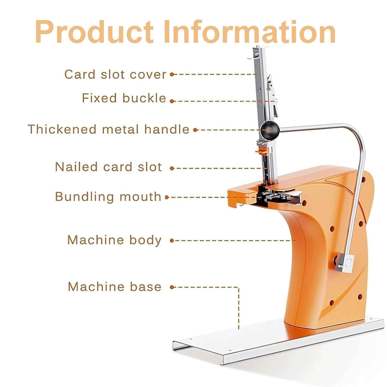 Pinning macchina manuale in alluminio per legare sacchetti, 600 chiodi in alluminio, diametro 70 mm, ideale per fabbriche alimentari, supermercati e uso al dettaglio