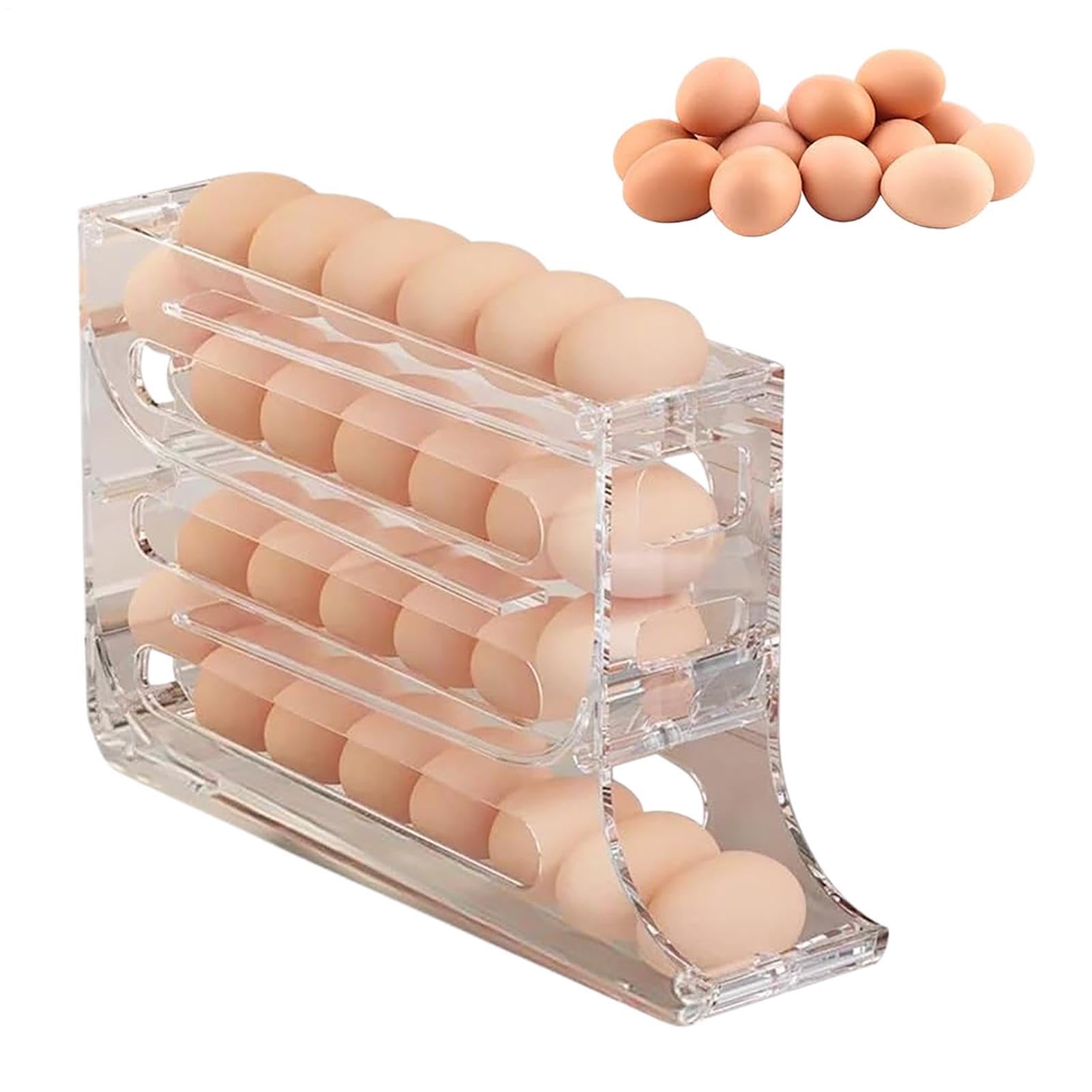 Dispensador de huevos para frigorífico de 4 capas con sistema de rodillo automático modular
