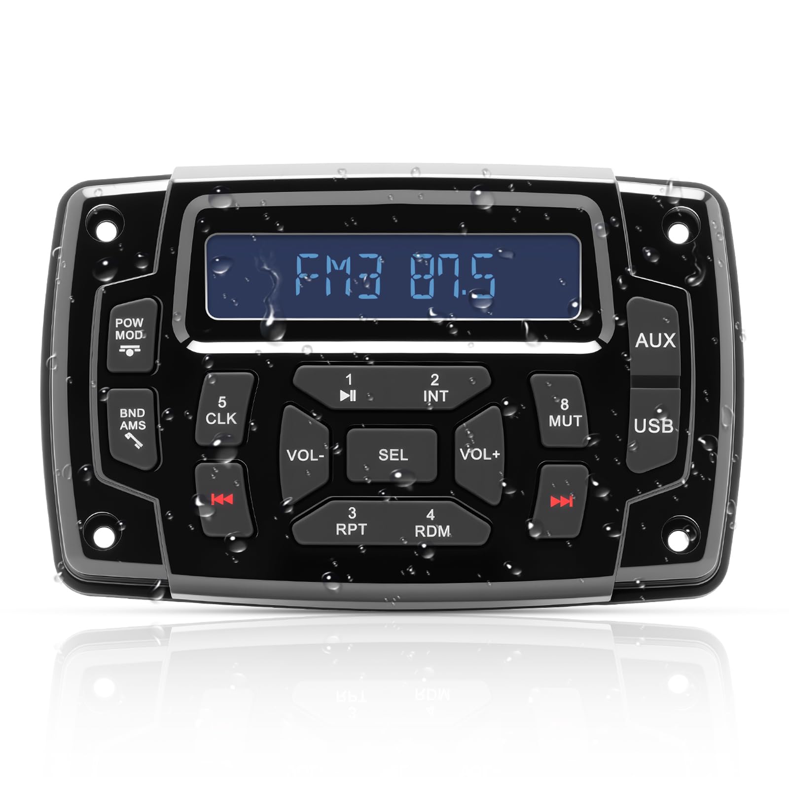 Stereo Audio Marino Bluetooth PIMAR - Impermeabile Per Barche, Gommoni, Con Custodia - Foto 4