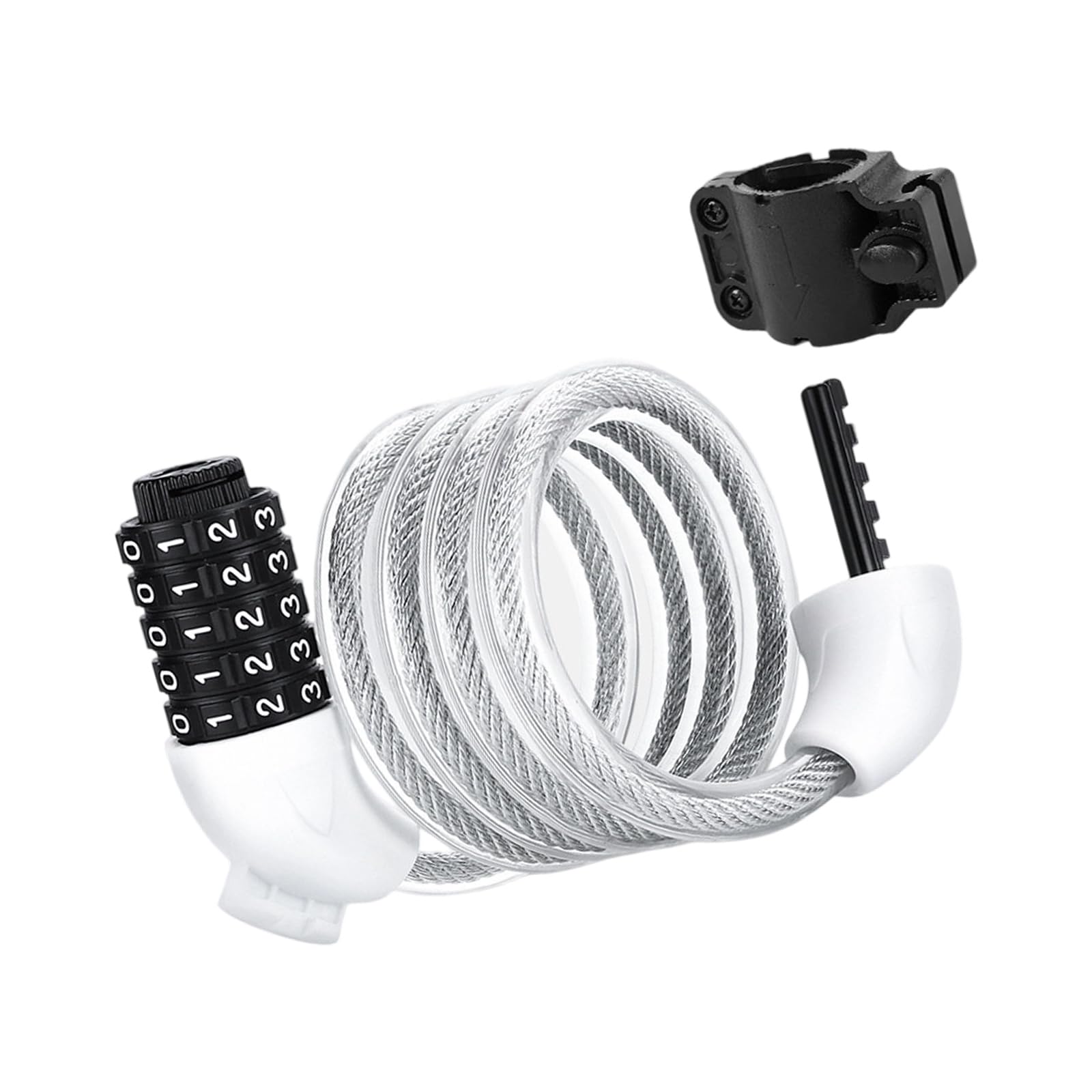 Bnojjellol White Bicycles 120Cm Bike Cable With 5 Digit Code Combination Practical Combination For Cycling Bicycles