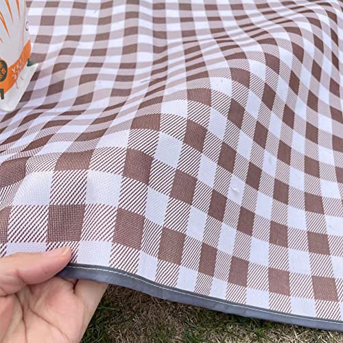 K Y Kangyun Outdoor Picnic Blanket, Extra Large Beach Blanket, Foldable Lightweight Waterproof Sand Mat, Picnic Blanket 80" X 60" For Beach Camping Hiking Park Patio (Brown, 80X60 Inch) #TOP3
