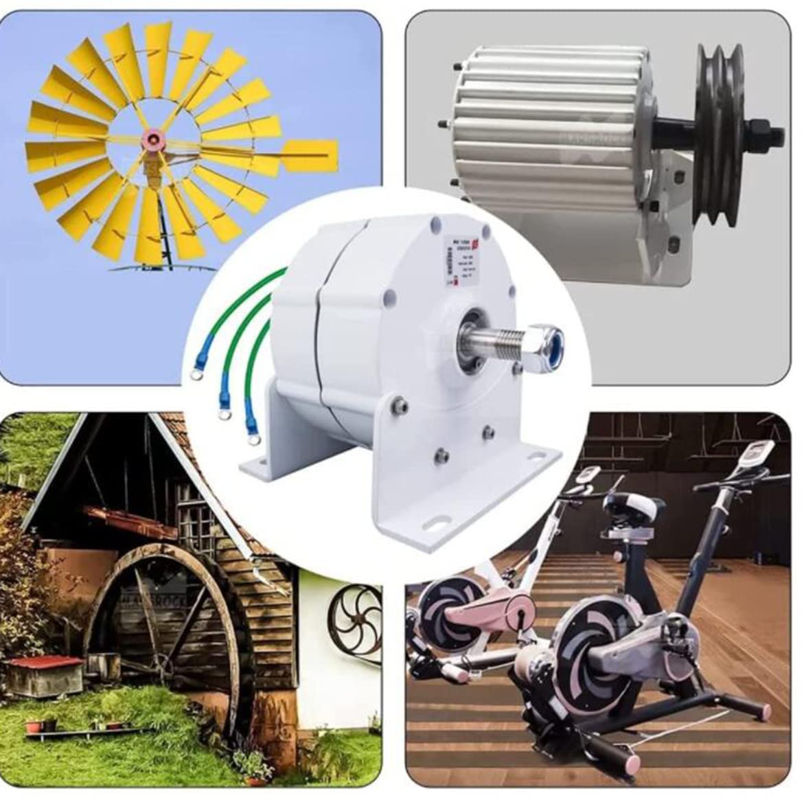 Generador eólico portátil de alta potencia para uso fuera de la red eléctrica, 5000W/6000W/8000W/10000W, alternador de imán permanente con controlador, 12V/24V/48V, para bricolaje.