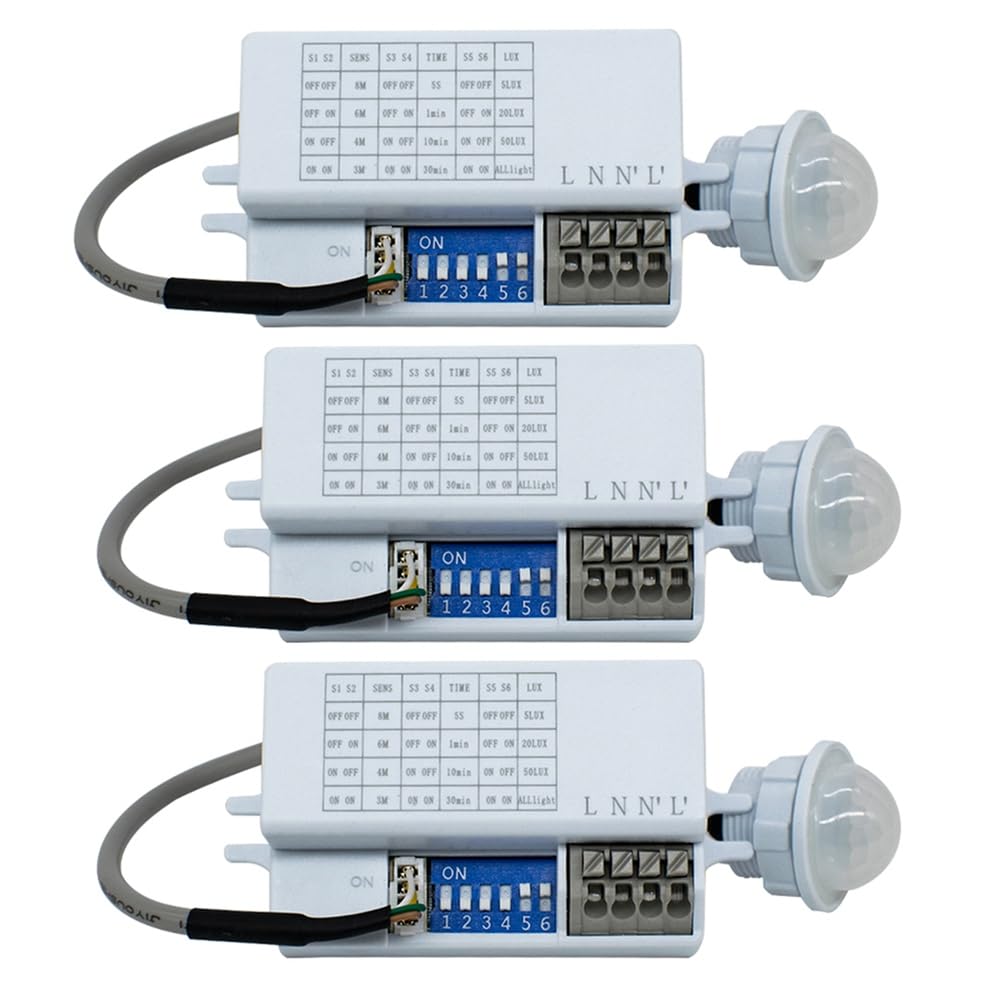 Jnchdghwa As Shown Pir Motion Sensor Light Switch 220V 110V Adjustable For Lighting Time Delay Movement Detector Lamp For Presence Detection