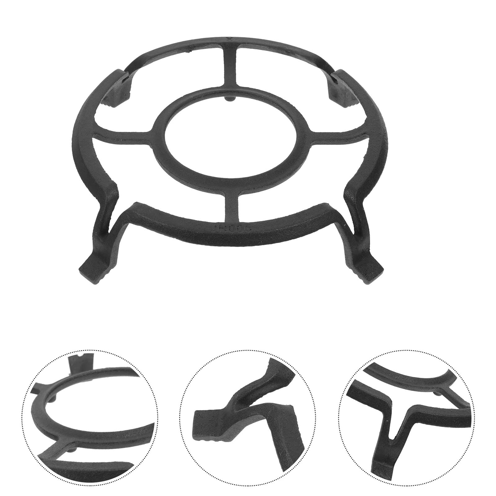 Stojak na patelnie, Płyta Żeliwna Wok Stojak na patelnie Garnek Kuchenka gazowa Zbiornik Ruszt Pierścień wymienny(Size 1)