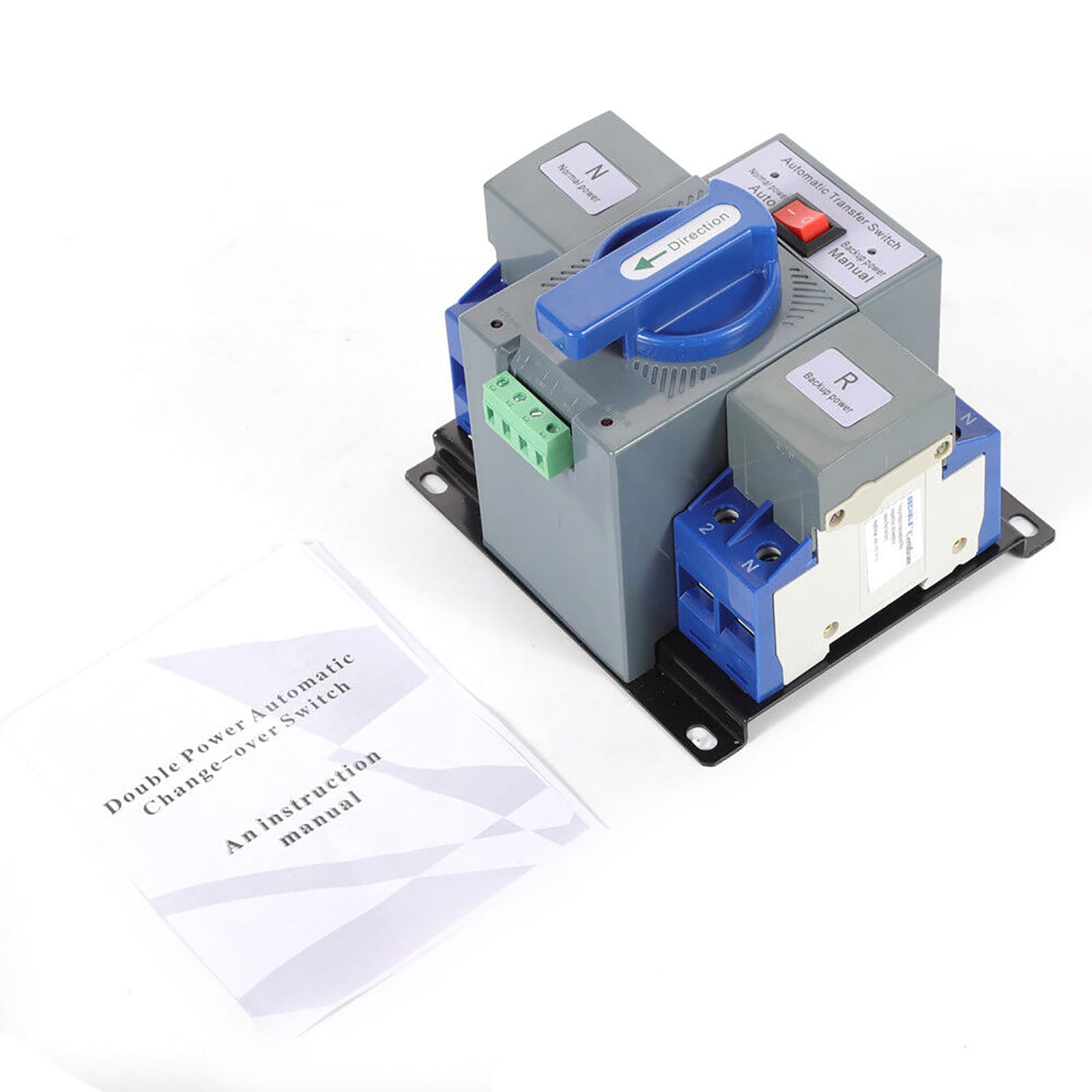 Interruttore Di Trasferimento Automatico 63A 2P 220V – Doppia Alimentazione Con Commutazione Manuale/Automatica, Per Uso Domestico E Industriale