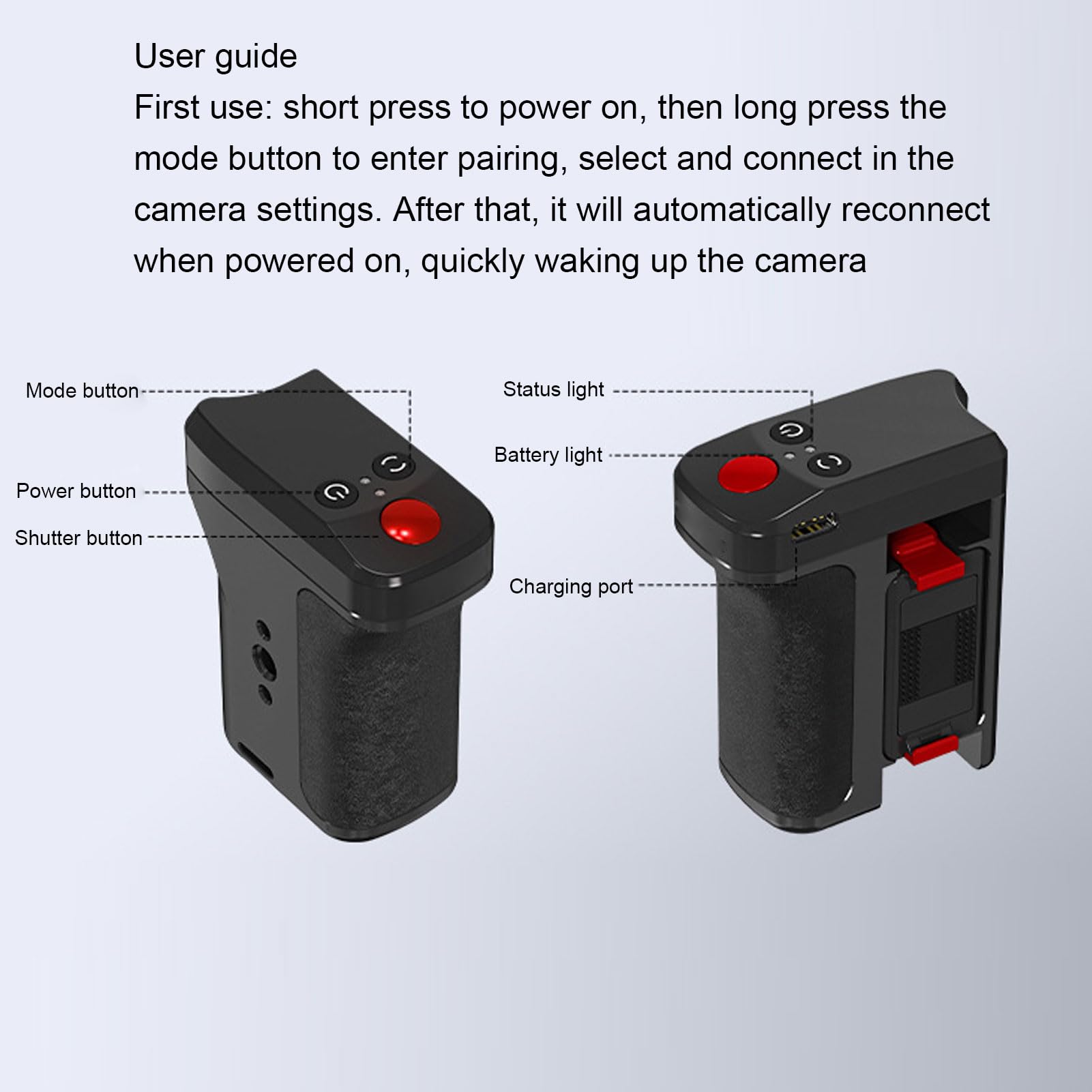 EMUKOEP de Agarre para Osmo Action 4 5 Pro, Liberación Rápida Magnética con