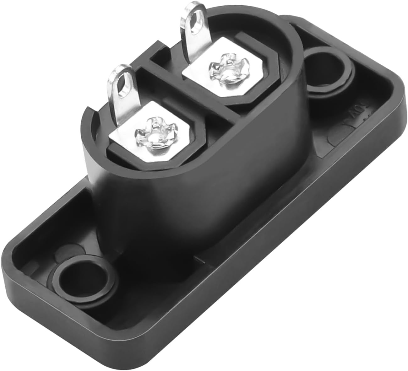 YAODHAOD C8 Panel Mount Plug C7 Repair Plug IEC Inlet Module Power Connector Socket Straight 230V - 250V AC 2.5A Device Plug Socket AC Screw Mount Adapter (C8)