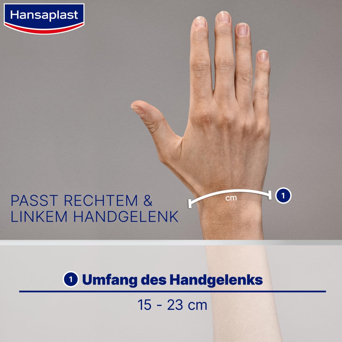 Hansaplast Protective stabilisierende Handgelenk-Bandage, Hangelenkschoner unterstützt & entlastet das Gelenk, Handgelenkstütze fördert die Regeneration, Unisex