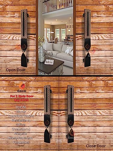 Image of GOSAI Twist Main Door Handle Push Pull Door Handle /Push Handles /Glass Door Handle |All Door Handles for House Hotel Office Handles (Antic Copper, 12 Inch) Pack of 1 Pcs