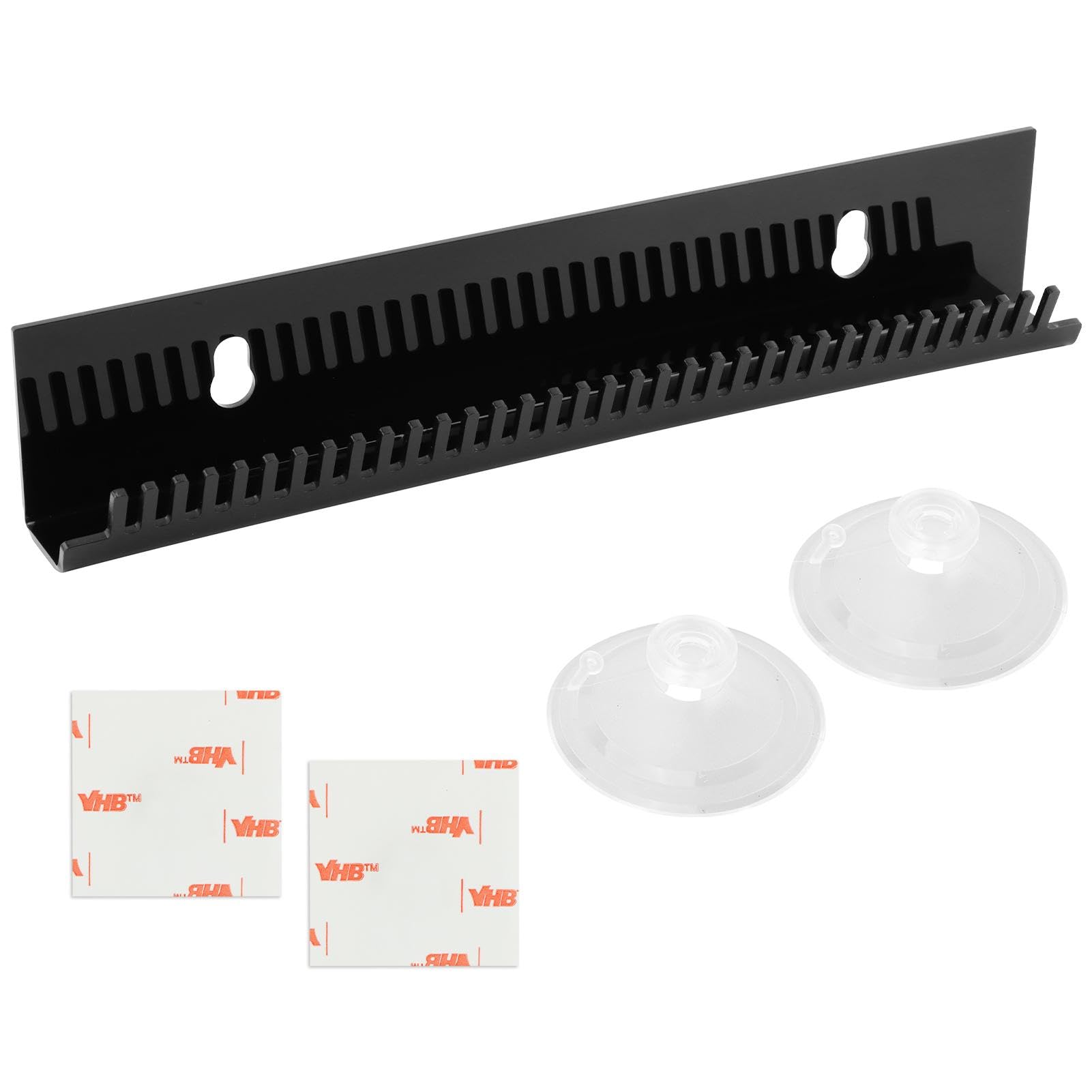 JIANWEI Hair Extension Holder, Weft Holder Braiding Hair Rack w/2 Suction Cups, Professional Hair Styling Tool for Washing, Coloring and Blow-Drying of Weft, Clip-in, Tape-in Extensions(Black)
