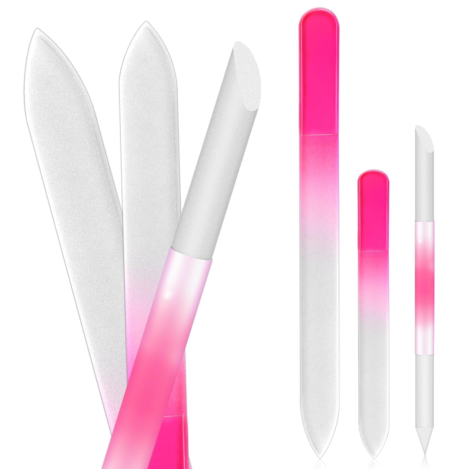 3 PCS Glass Cuticle Pusher Stick Manicure Sticks for Nails Cuticle Remover Cuticle