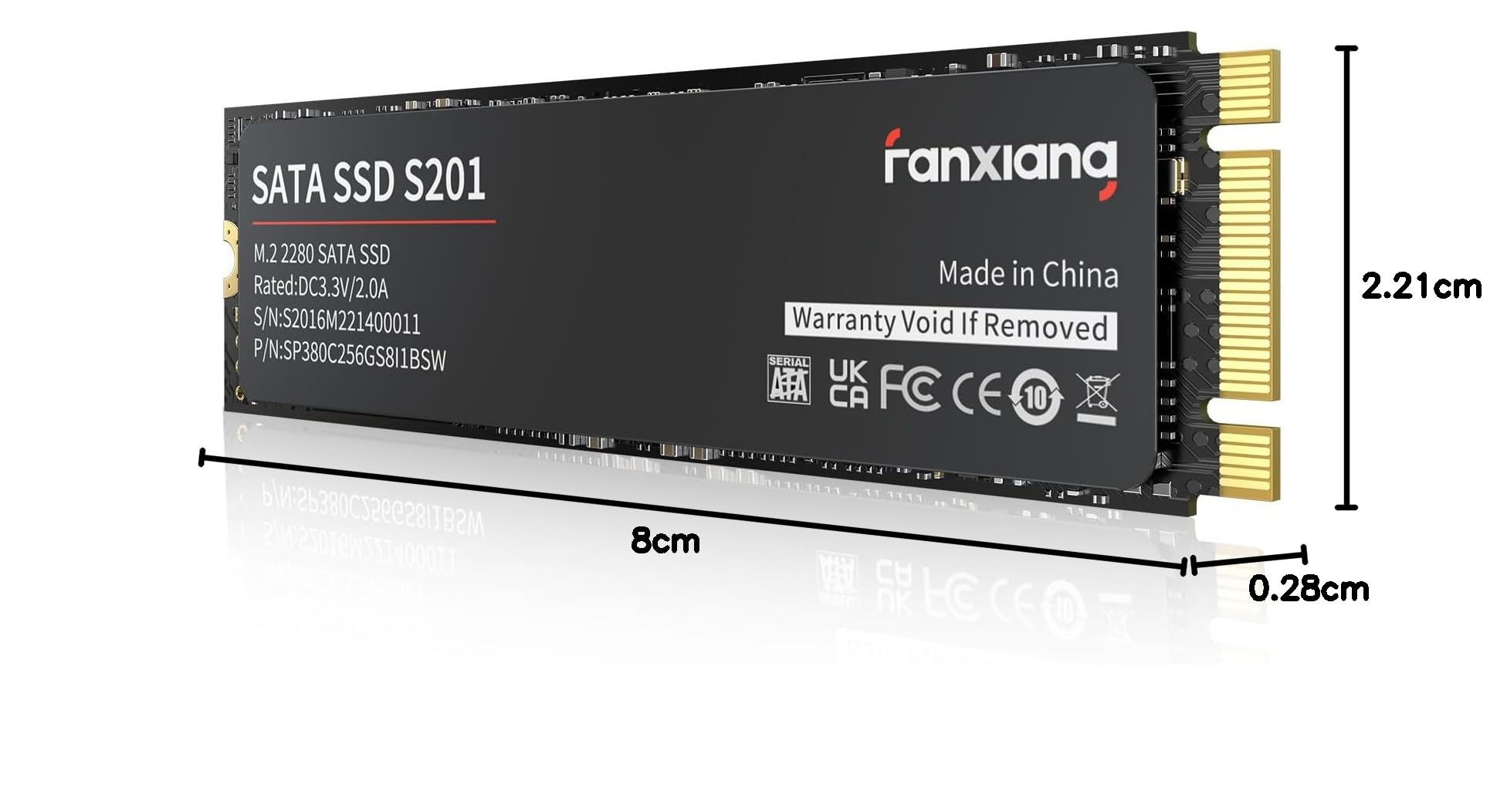 fanxiang SSD 128GB M.2 SATA, Disco Duro SSD M2 256GB,2280 Disco SSD M.2 Velocidad de Lectura/Escritura Son 550/420 MB/s,caché SLC Solid State Drive,3D NAND