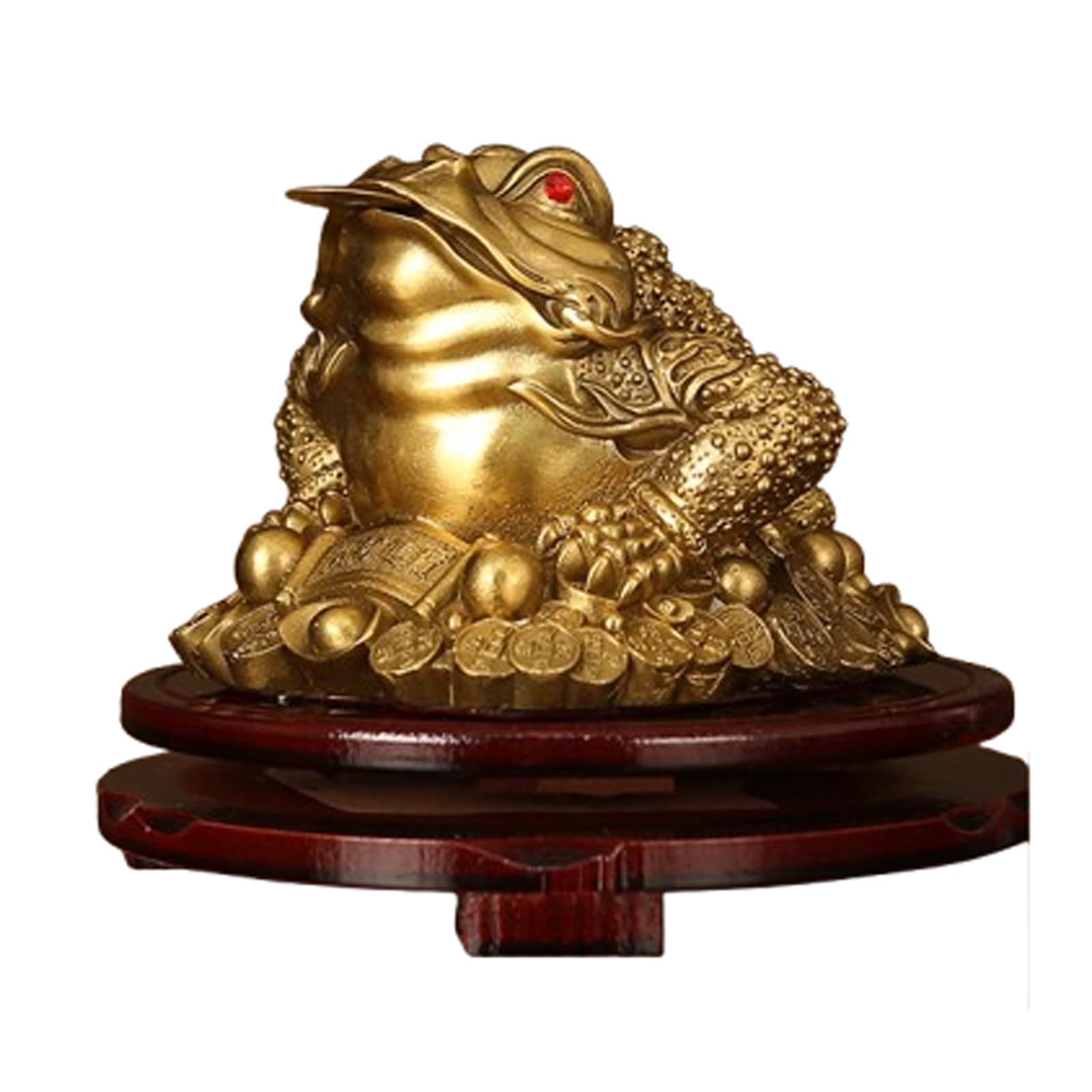LuminescentDream Lucky Frog Coin,Lucky Money Frog Chinese Coins Feng Fhui Ornaments Home Office Feng Shui Decoration Attract Wealth For Luck Success—Brass Material