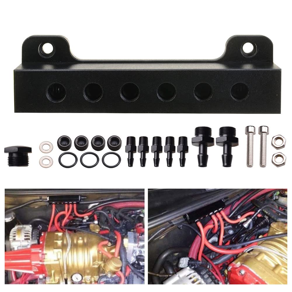 Turbo Boost Vacuum Block 5-Port Vacuum Manifold Block - CNC Aluminum Intake Manifold For Turbo Boost & Fuel Management Turbo Vacuum Manifold - Foto 10