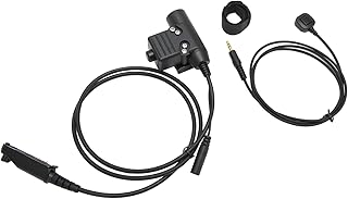 UV9R BF9700 U94 PTT Adapter and Finger Microphone PTT, Walkie Talkie Military Headset Adapter for UV9R UV9R PLUS UVXR BF9700,Etc