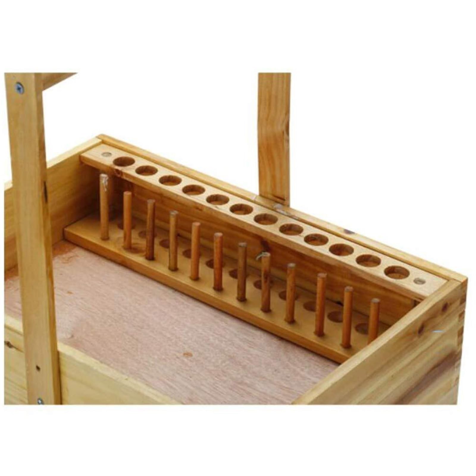 Experimentator für Flache Wurfbewegungen Physikalische Mechanik und Bewegung Experimentelle Ausrüstung Lehrmittel Tragbarer Reagenzkorb - Reagenzglasgestell aus Holz - Reagenzflasc