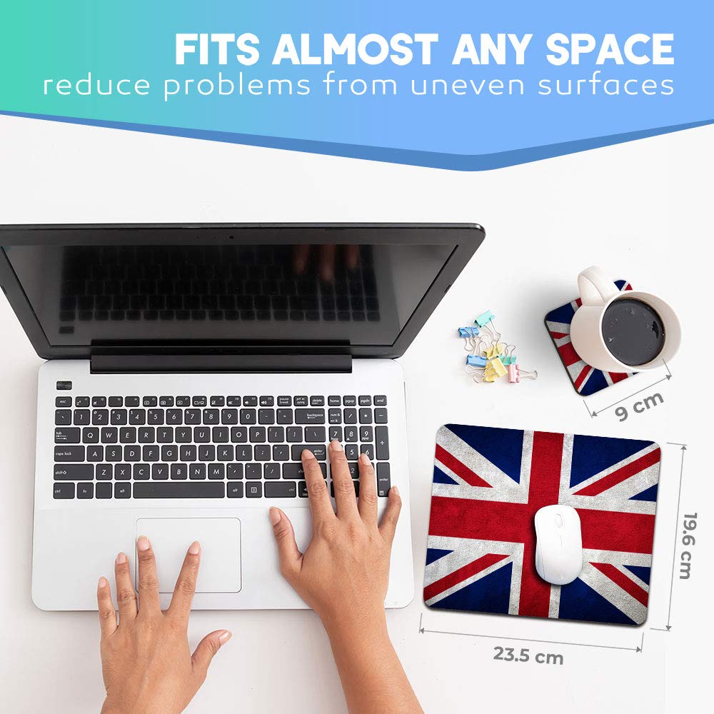 Mouse Mat & Coaster Set - Union Jack Flag GB UK England #2240