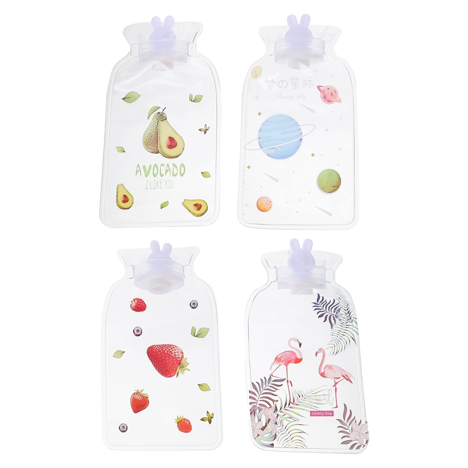 Generic 10pcs Hand Hot Water Bottle Winter Hot Water Bag Clear Bag Travel Hot Water Bottle for Winter Belly Hot and Cold Therapy Gifts