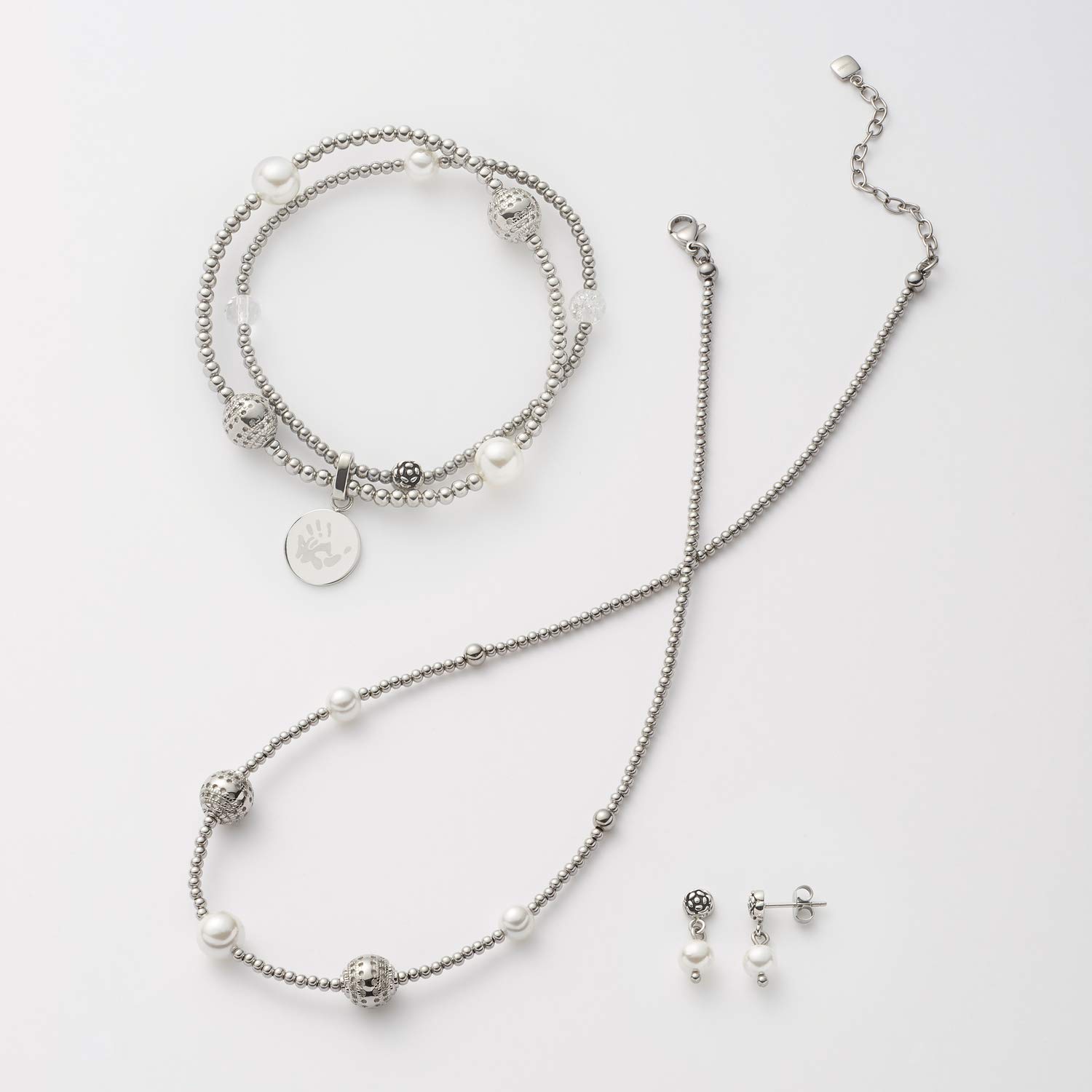 JEWELS BY LEONARDO Damen-Ohrstecker Vaporoso, Edelstahl mit Imitations-Perlen, Größe (B/H/T): 6/2/14 mm, 016815