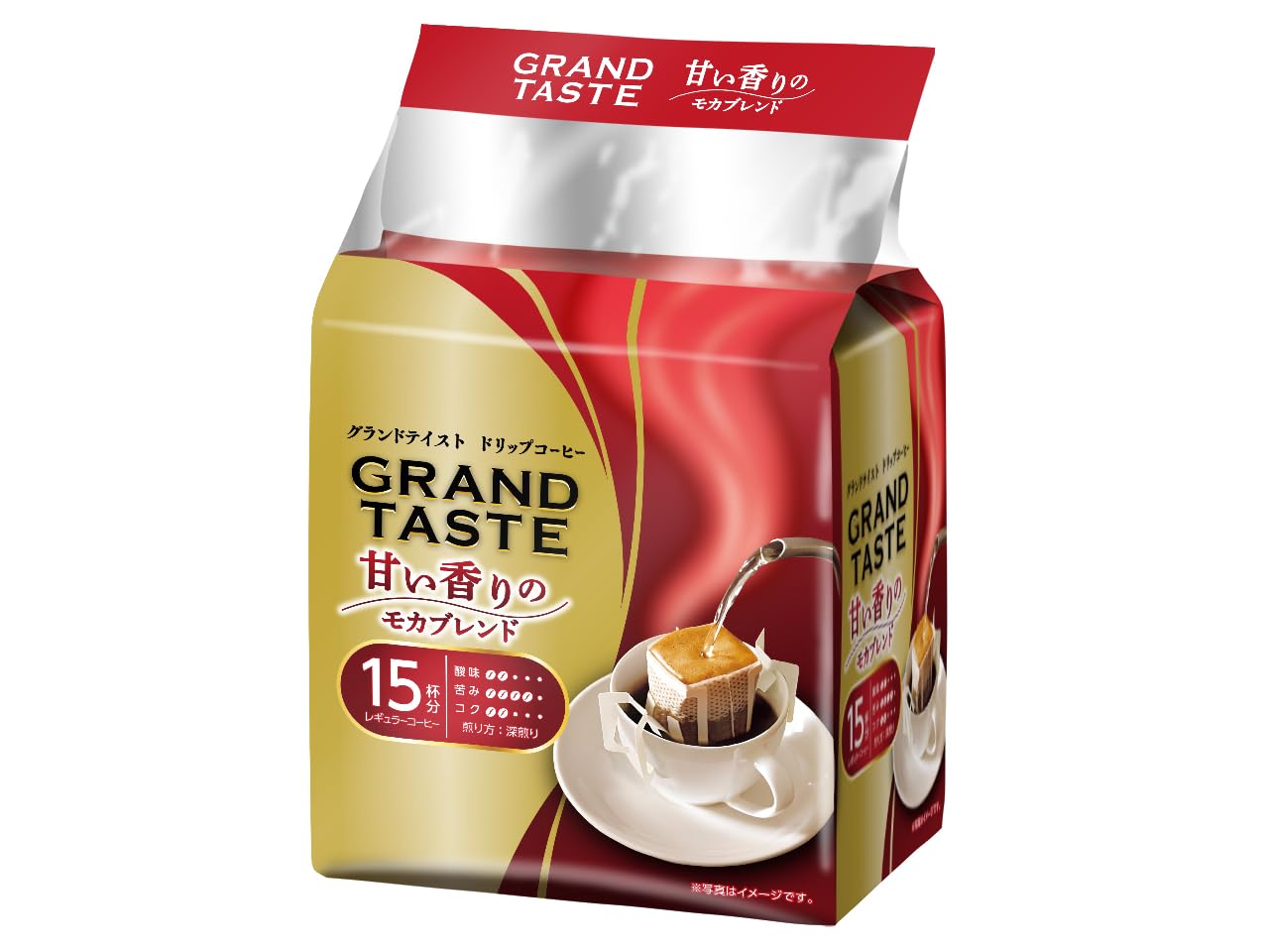キーコーヒー ドリップバッグ グランドテイスト 甘い香りのモカブレンド 15袋 (15杯分),ドリップコーヒー,レギュラーコーヒー
