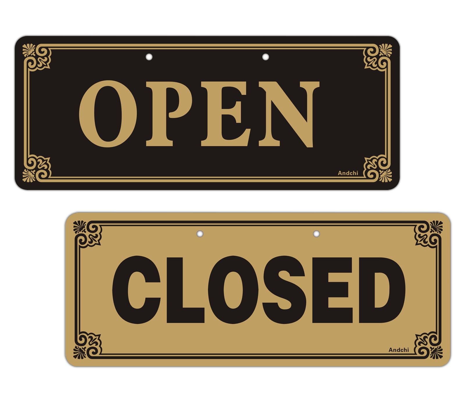 Andchi Open & Closed Hanging Door Sign, Double Sided Door Sign with ...