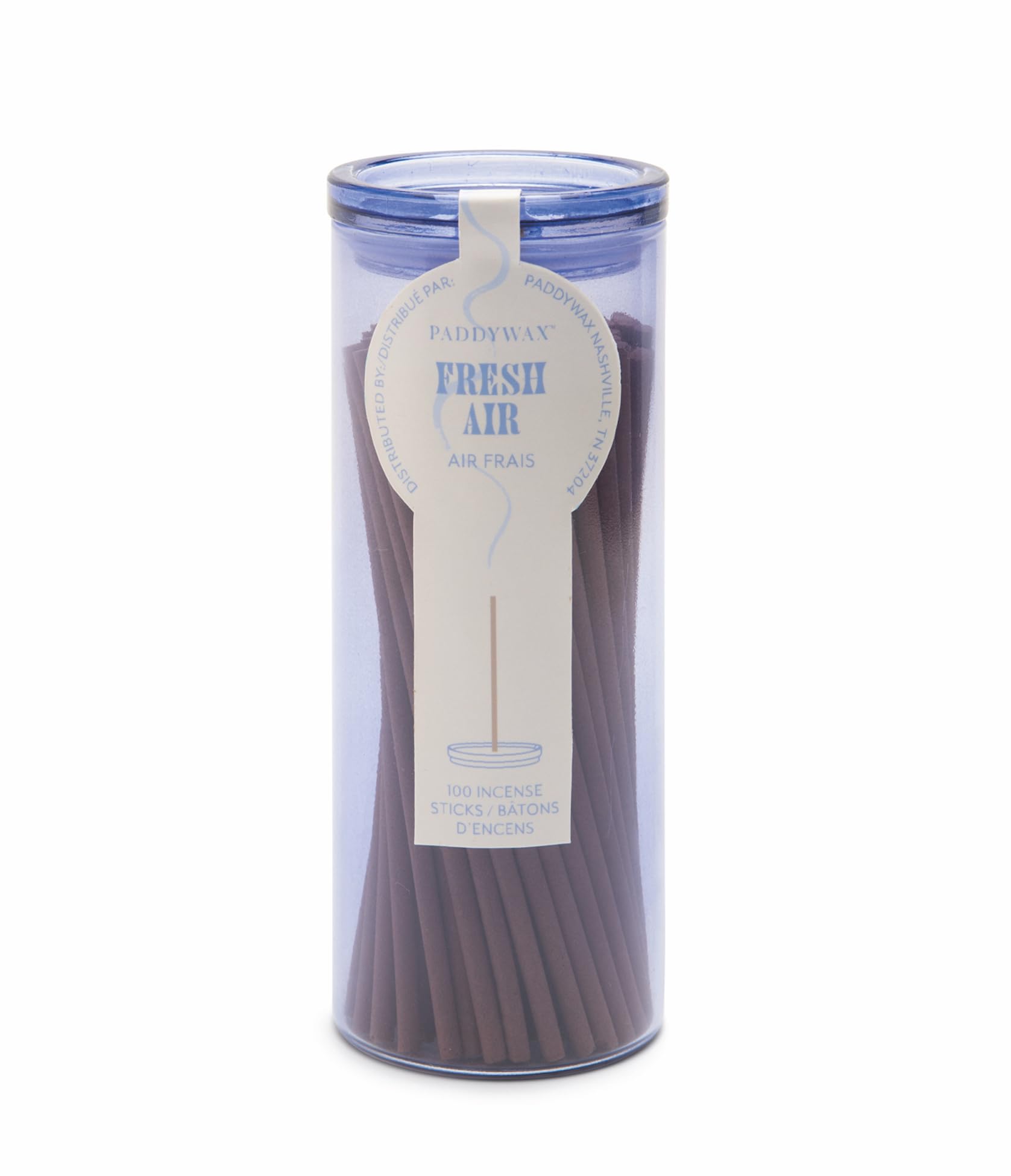 Paddywax Haze Collection Incense Sticks in Glass Jar, 100-Piece, Fresh Air