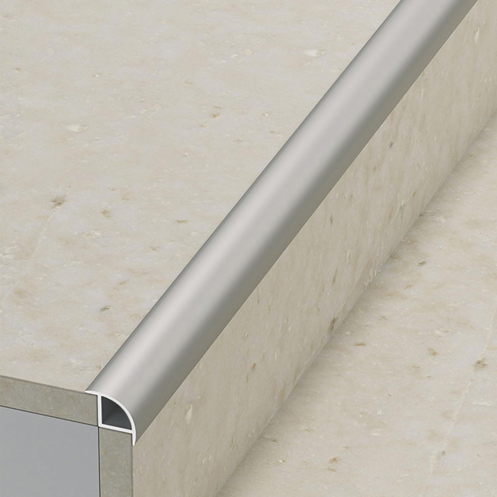 Coayuou Corner Trim Aluminium Quarter Round Tile Trim For 6-18mm Wall Panel Edge Closing Trims 100cm*3pcs Anti-collision Corner Protector Bathroom Kitchen Edging Strip For Tiles(Gray,15mm)