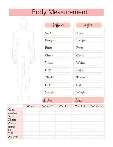 MAN Body Measurement 120 pages: Body Measurement Log book, journal, notebook, tracker