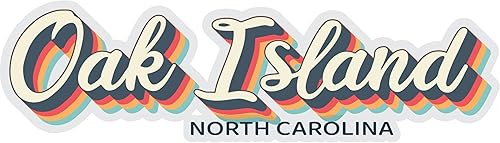 Oak Island North Carolina Souvenir - Calcomanía de vinilo de 2 pulgadas, diseño 3D, 2 pulgadas