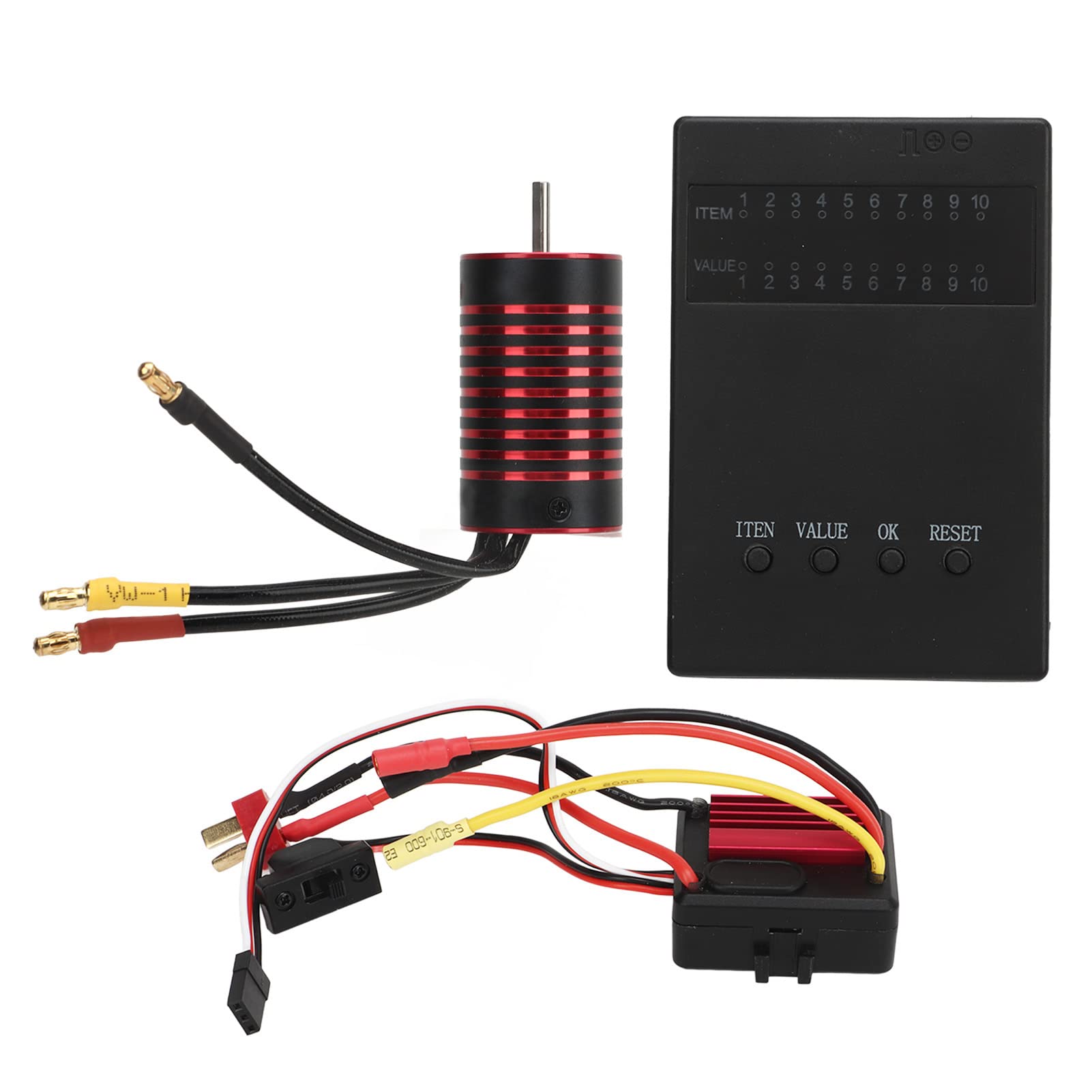 Części nadwozia i pyłoszczelna cewka miedziana, zestaw Rc Brushless-Esc, 4-biegunowy wirnik, stabilne wyjście z kartą programową do zdalnie sterowanych pojazdów, ogrzewanie bezszczotkowe Rc Esc (3700