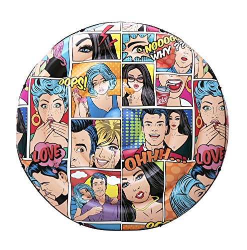 Bestway 43264 Colchoneta Hinchable Pop Art Comic Redonda, 188 Cm