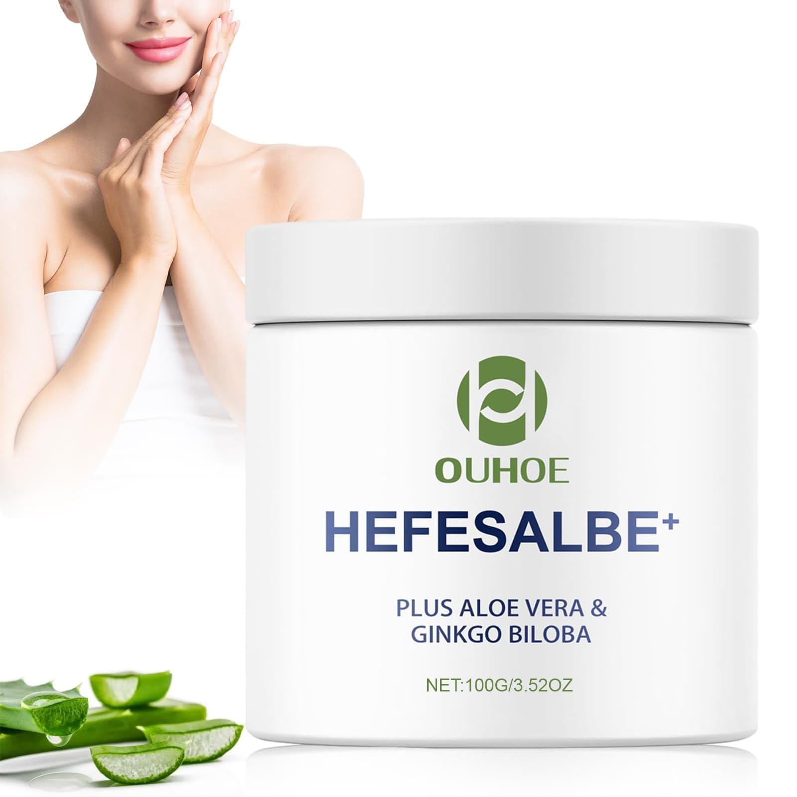 Hefe-Salbe Hefesalbe,Yeast Ointment,Reibeisenhaut Creme,Hefesalbe Mit dem Plus an Aloe Vera & Ginkgo Biloba,Hautreparatur-Hefecreme für Reibeisenhaut und trockener Haut,Für alle Hauttypen