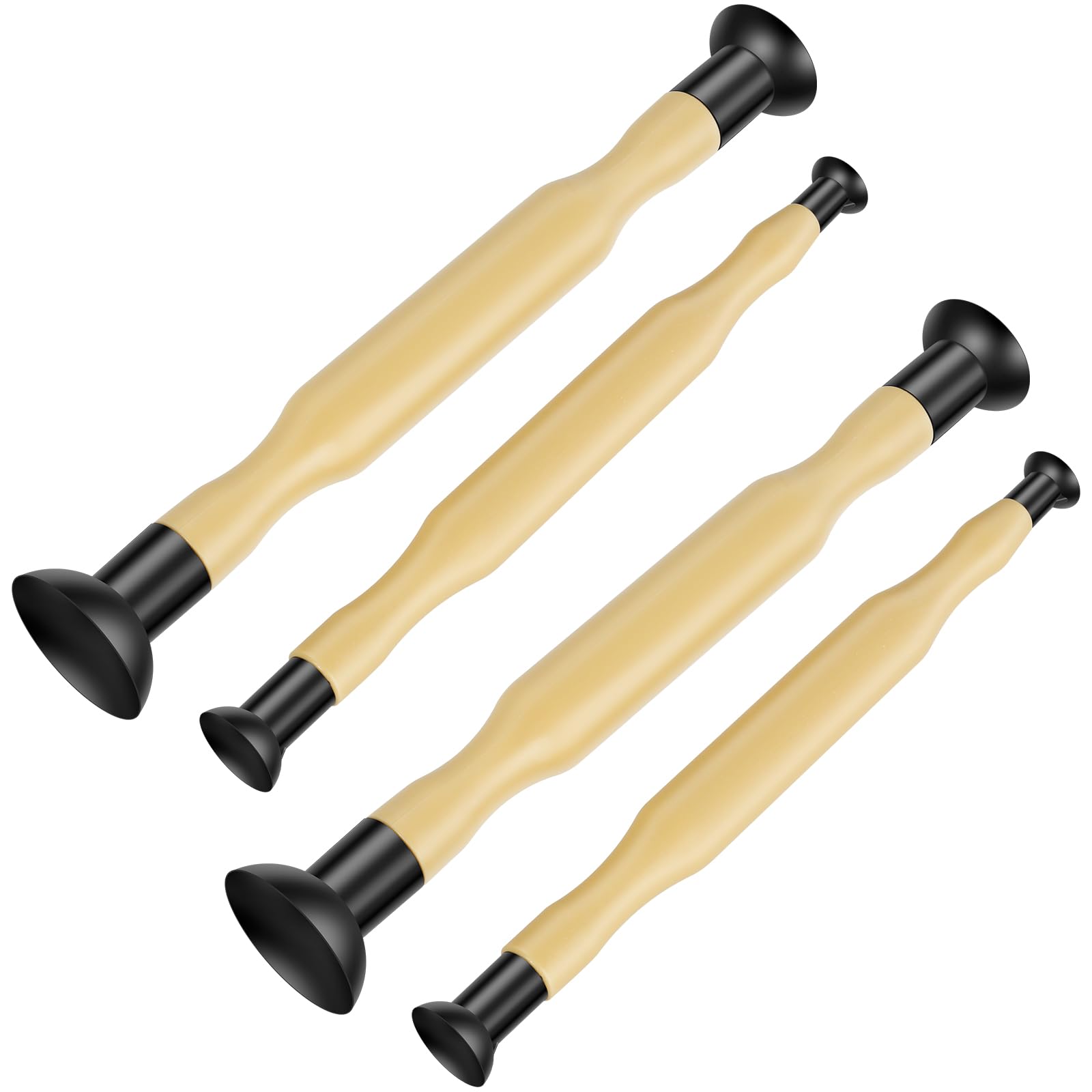 4pcs Valve Lapping Tool Set, Valve Lapping Set, Valve Grinding Lapping Stick Tool, Reusable Spring Compressor Tools, Double Ended Valve Grinding Tool, Valve Lapping Compound Kit for Factory (Beige)