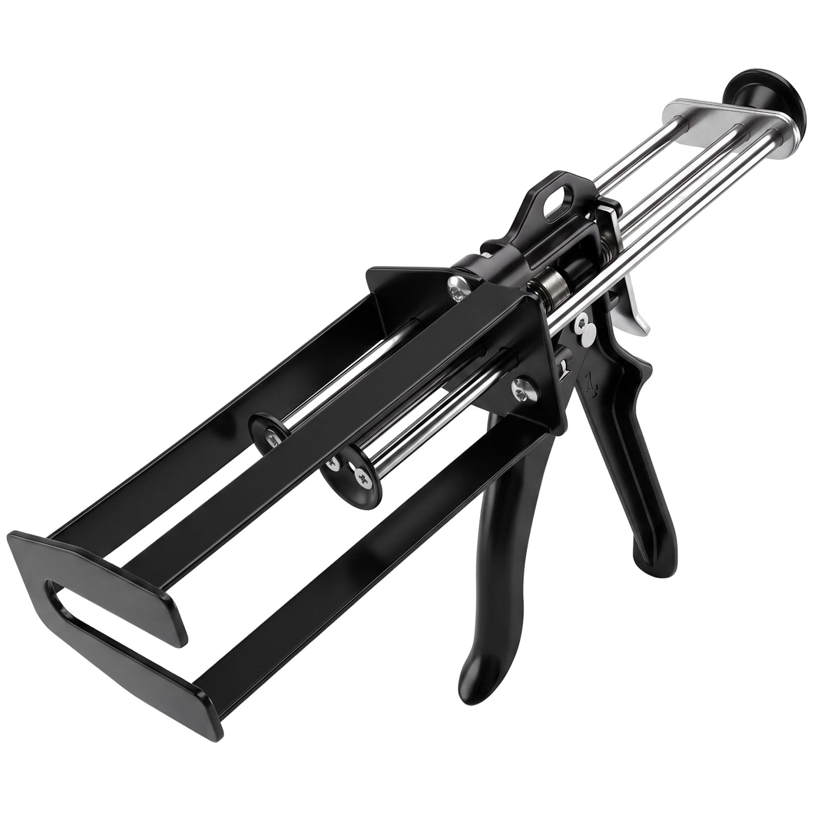 Relaxweex 1 Pcs Epoxy Gun Dual Component Caulking Gun, 200 ml / 6.75 Fl oz, Manual Double Cartridge Caulking Gunning for Panel Bonding Adhesive Applicator Fillers, Mix Ratio 1: 1 and 2: 1 (Black)