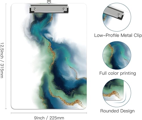 Miniatura 2 de ZAXMEY Portapapeles de plástico A4, bonito portapapeles tamaño de carta de estrellas para profesores, niños, tablero de clip ligero  Tableros de