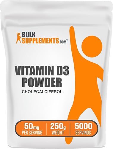 Miniatura 1 de BulkSupplements.com Vitamina D3 (colecalciferol) en polvo - Vitamina pura D3 - Apoyo inmunológico - Apoyo óseo (250 gramos - 8.8 oz)