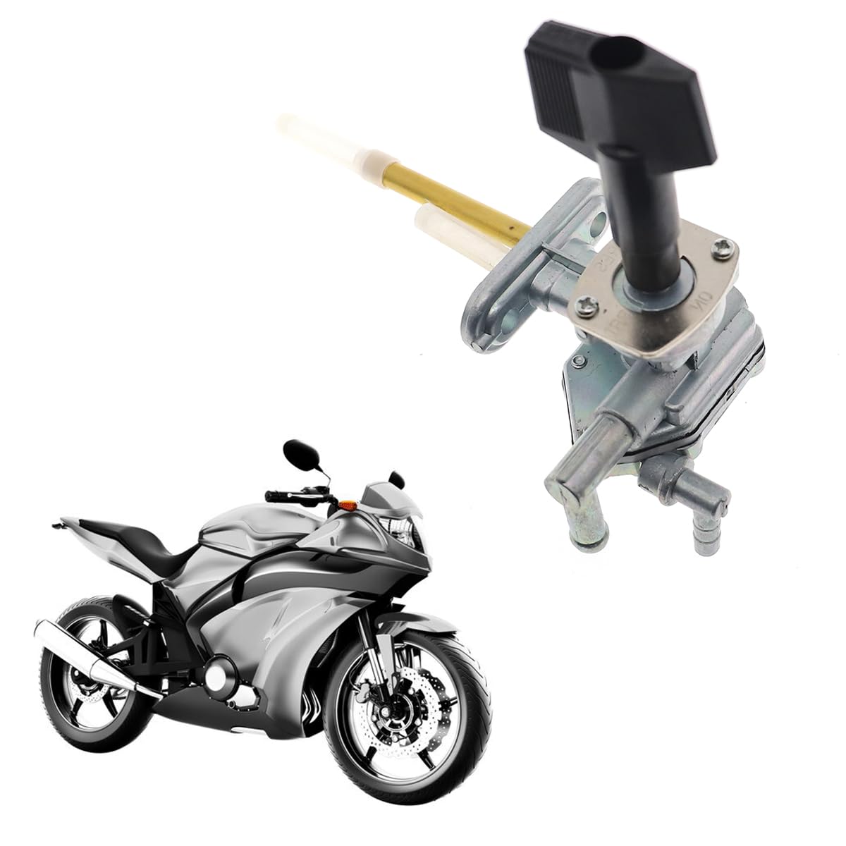 Robinet d'essence compatible avec Suzuki GSF600 GSF1200 Bandit, kit de pièces de rechange en aluminium 44300-26E00 44300-26E01