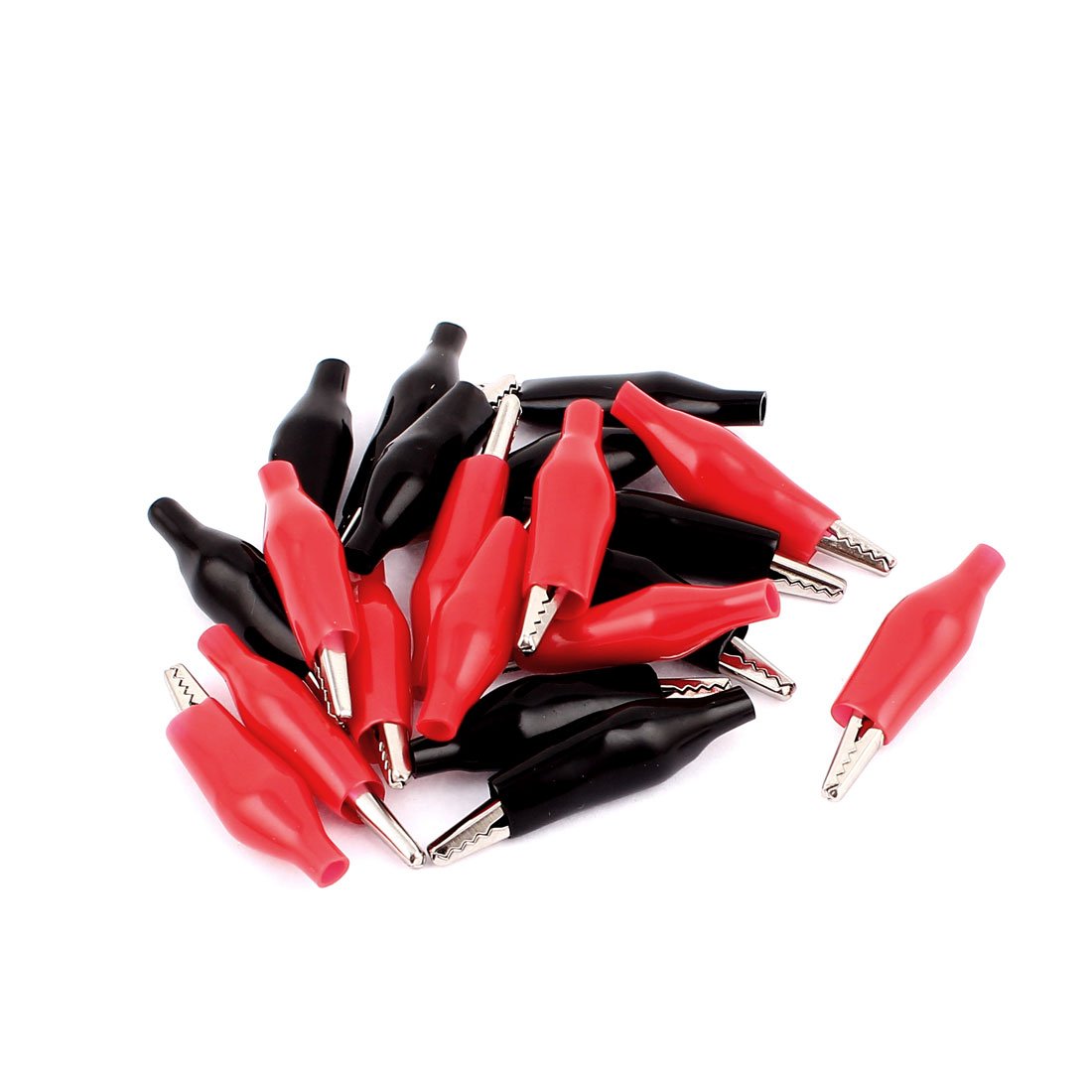 Sourcingmap Insulated Alligator Battery Test Work Clip Clamp 45mm 20pcs Red Black