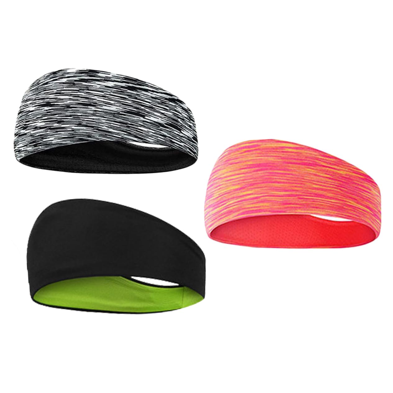 Didiseaon 9piezas Elásticas Absorbentes De Sudor Para y Gimnasio Accesorio y Running Naranja Gris
