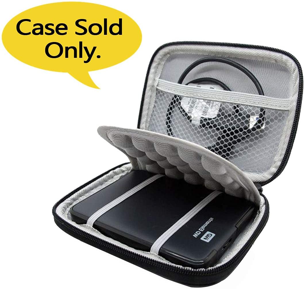 Image secondaire de Khanka Portable Etui de Voyage Housse pour Disque Dur 2,5 Pouces- WD Digital/Elements Portable/My Passport Essential HDD/Seagate