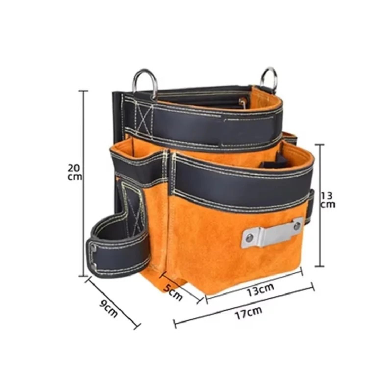 Funda Taladro Cinturón de Herramientas Cuero Vaca, Funda for Taladro, Bolsa Cintura, cinturón eléctrico Duradero, Organizador for doméstico, Destornillador